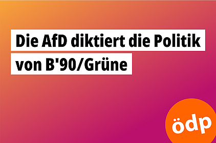 Die AfD diktiert die Politik von B‘90/Grüne Die AfD diktiert die Politik von B‘90/Grüne